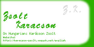 zsolt karacson business card